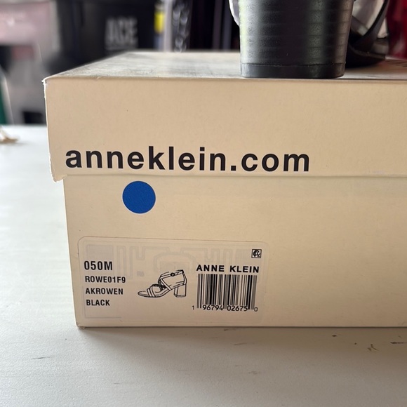 Anne Klein Black Strappy Block Heels - Picture 8 of 10
